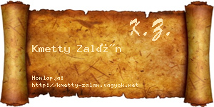 Kmetty Zalán névjegykártya